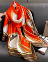 Silk Soft Scarf Women Stylish Print Long Shawl Handkerchief Summer Elegant Travel Wrap Hot