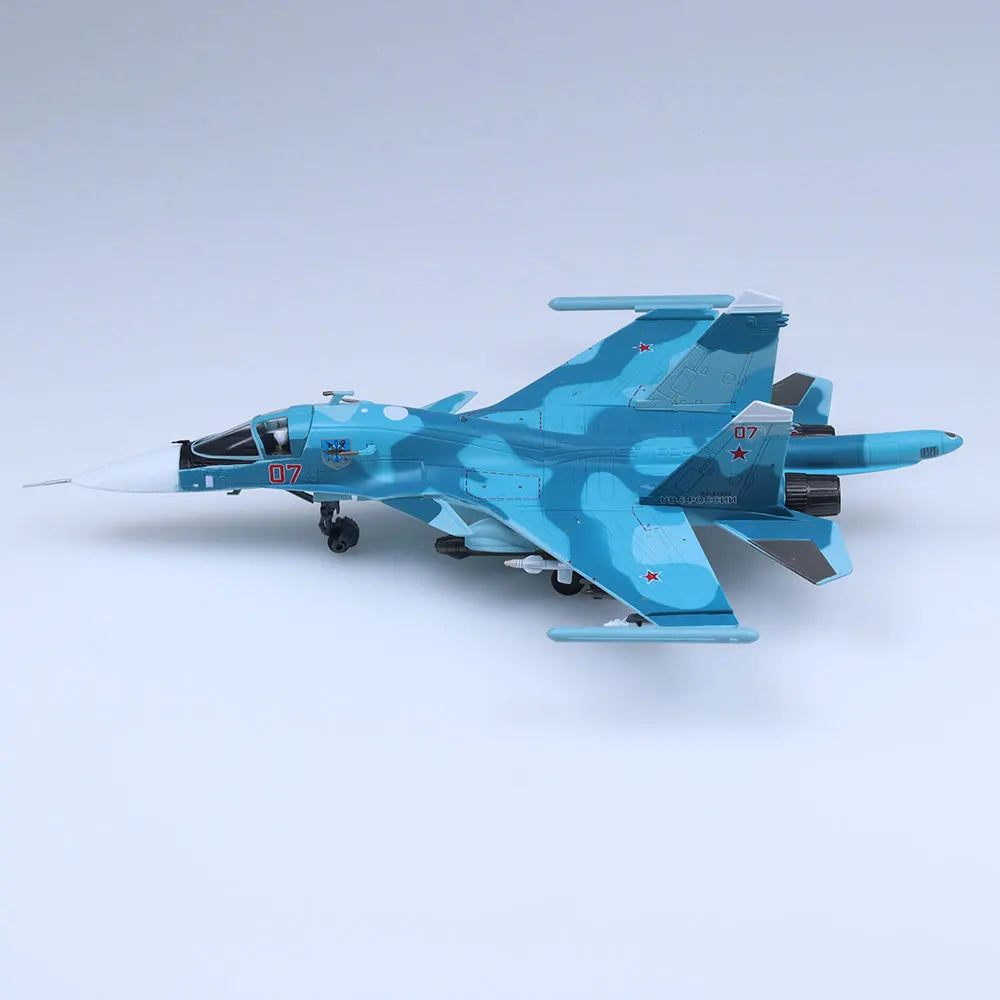 1/100 SU-34 Fullback Alloy Fighter Plane Model