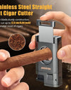 Cigar Lighter Triple Jet Flame Cigar Cutter Windproof Butane Refillable Torch Lighters 2 in 1 Multifunctional Ashtray Set