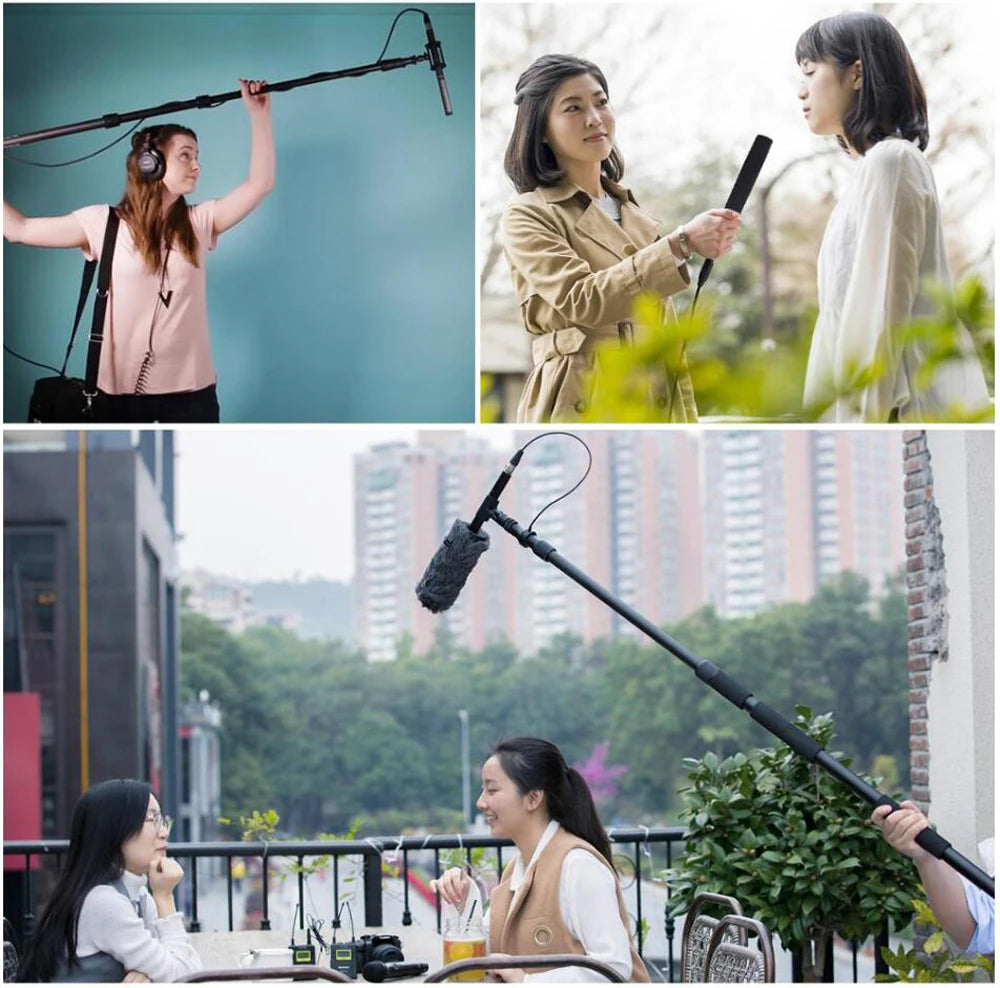 BY-BM6060 XLR Microphone Super-Cardioid Shotgun Condenser Microphone for DSLR Camcorder Film Making TV Program Interview