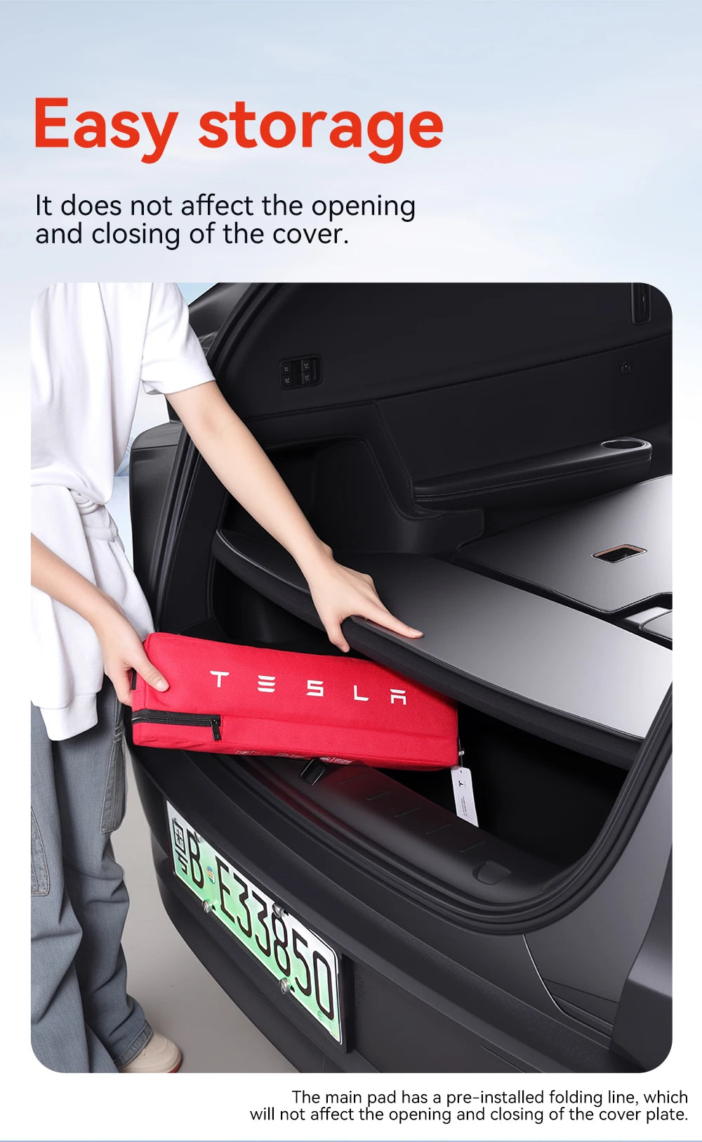 Full Coverage Nappa Leather Trunk Mat for Tesla Model YL Juniper 2026 6 Seat All Weather Cargo Liner