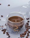 200ml Double Wall Glass Coffee Cups Espresso Clear Insulated Tea Mugs Heat Resistant Handle Mug For Latte Cappuccino