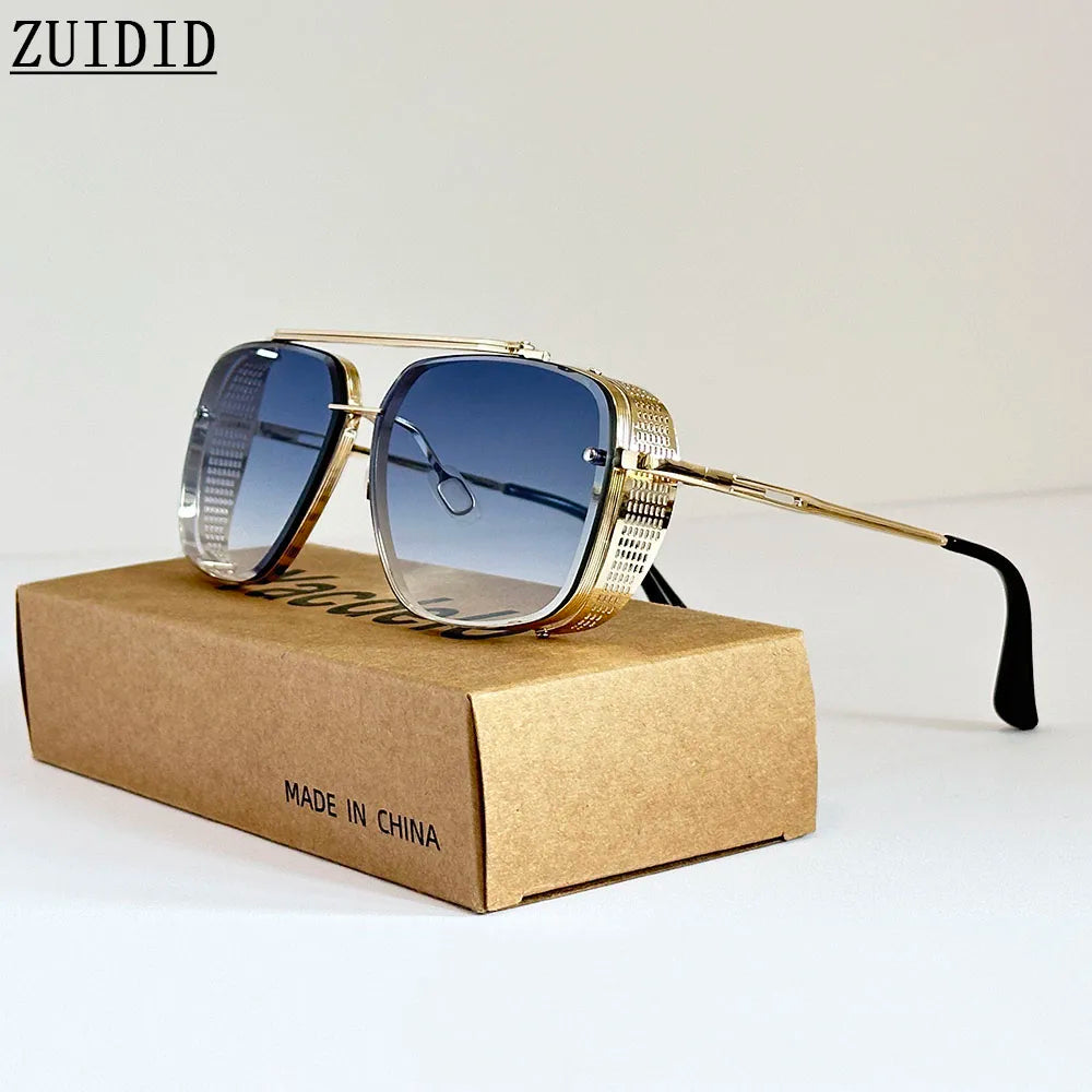 Steampunk Square Sunglasses With UV400 Protection