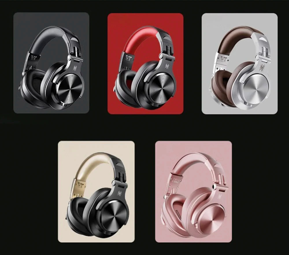 A70 Fusion Wired + Wireless Bluetooth 5.2 Headphones For Phone With Mic Over Ear Studio DJ Headphone Recording Headset