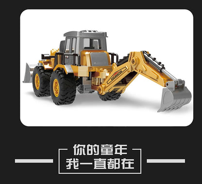 Toys for Boys Alloy Tractor Kids Excavator Bulldozer Miniature Crane Truck Model Diecast Farm Engineering Vehicle Children Gifts