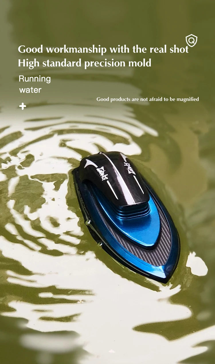 Mini RC Boats High Speed Electronic Racing Remote Control  Ship  Competition Water Toys Gifts Led Light