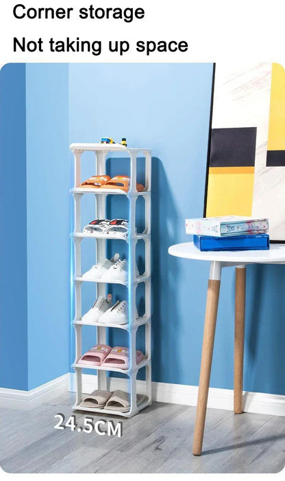 Simple Shoe Rack Standing Detachable Assemble Diy Shoes Cabinets Household Furniture Multilayer Stackable Doorway Shelf Shoerack