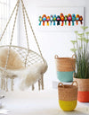 150KG Patio Garden Hammocks Rack Set Hanging Hammock Swing Cotton Rope Chair Iron Stand Indoor Camping Outdoor Furniture