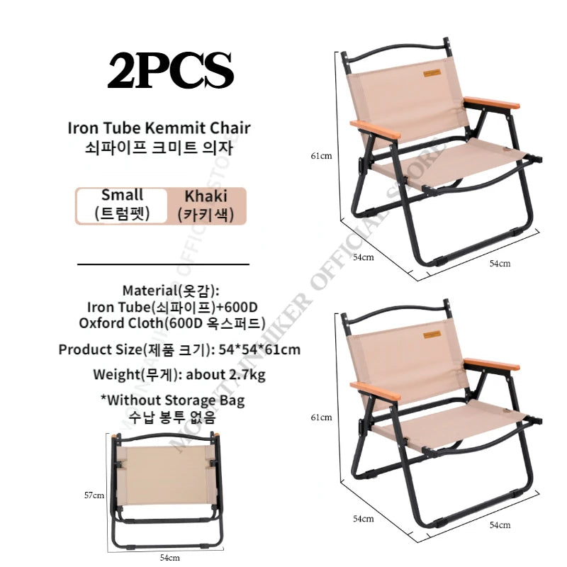 Camping Chair Portable Outdoor Chair Folding Chair Camping Picnic Back Chair Beach Chair Equipment Kermit Chair