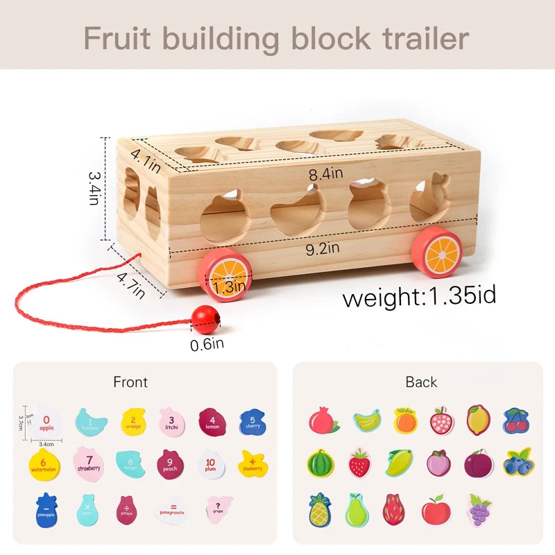 Newborn Baby Wooden Shape Sorter Montessori Toddler Early Education Toys Intelligence Box Shape Matching Toys for Children