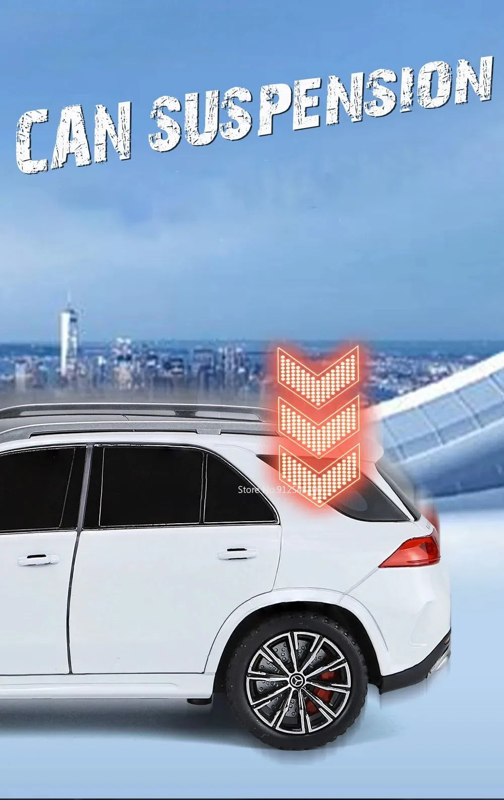 1:24 Scale S400L GLE350 Car Toy Model Doors Opened Sound Light Pull Back Metal Diecast Miniature Vehicle Collection Gift