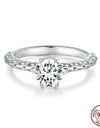 Moissanite Jewelry Real 925 Sterling Silver 1 CT Twist Rings for Women Engagement Luxury Band Ring