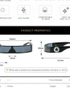 Cyberpunk Sunglasses  One Piece Shape Wrap  Ring Small Frame Punk Men Women Fashion Trend Futuristic Sunglasses