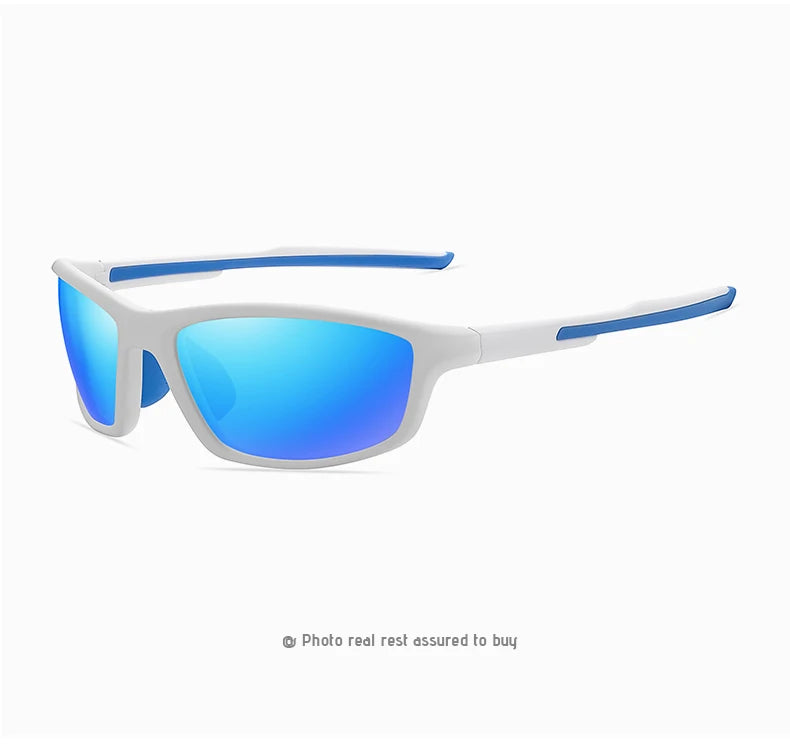TR90 Polarized Outdoor Sports Sunglasses UV400 Mirror Anti-Glare Driving Glasses for Men Women