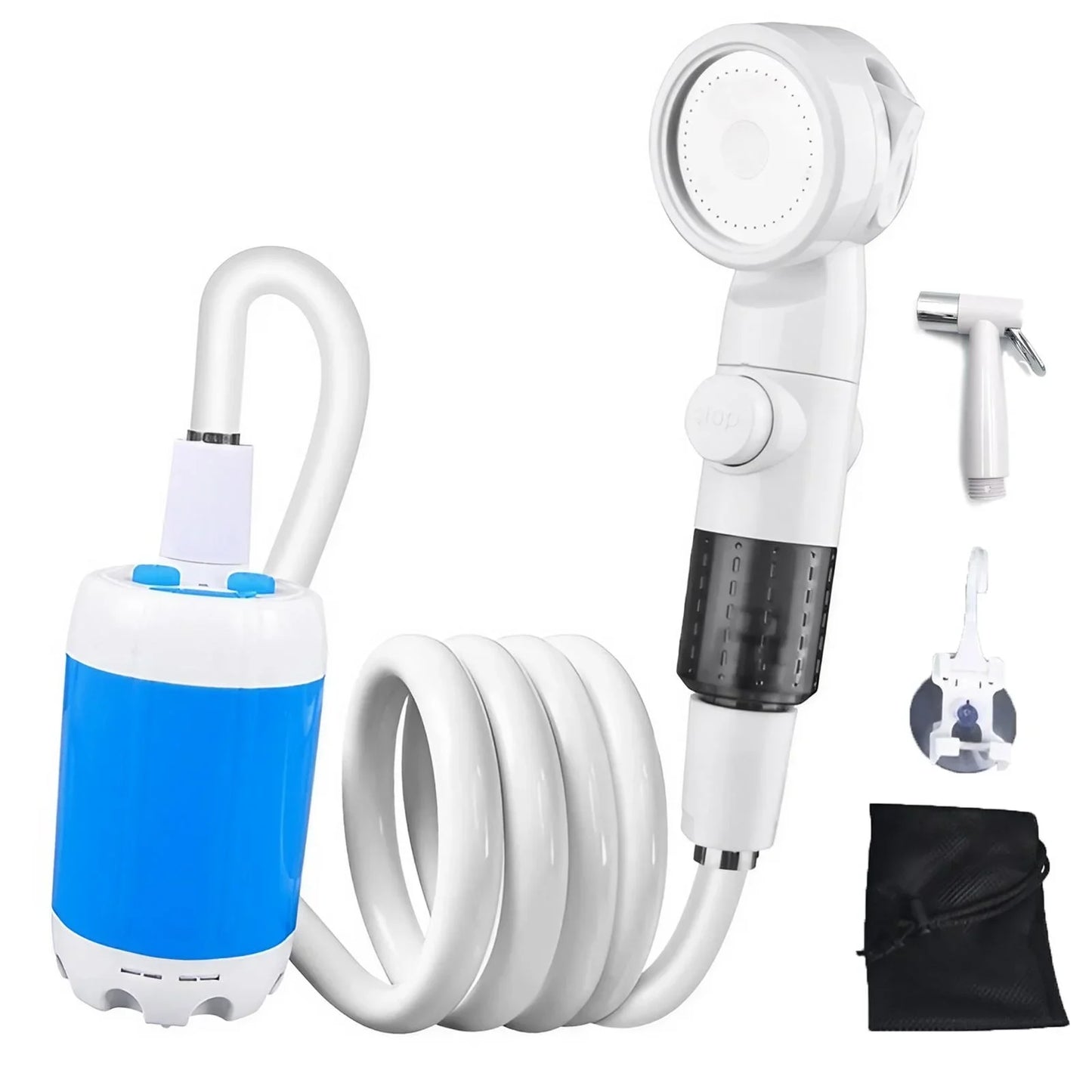 Portable Rechargeable Handheld Outdoor Shower Kit with Dual Spray Modes