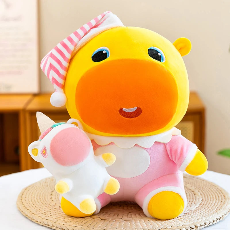 Sleepwear Capybara Plush Toy With Unicorn Doll Soft Pillow