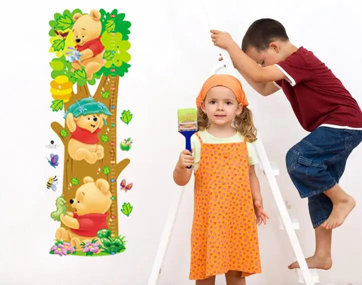 Cartoon Animal Winnie The Pooh Wall Stickers Decals For Room Nursery Kindergarten Bedroom Wall Decoration Decor Mural Home