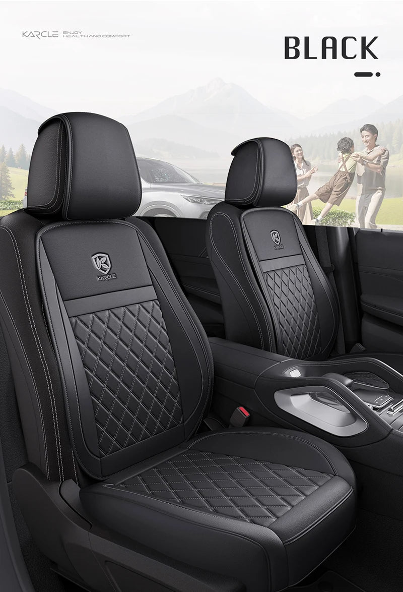 Leather Car Seat Covers Universal PU Cars Seat Cushion Cover Automobiles Seat Protector Waterproof Car Chair Pad Mat