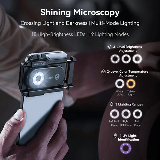 4 in 1 Smartphone Microscope Lens Kit with Universal Clip