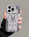 Retro Matte Angel Cupid Phone Case for iPhone 15 14 15 Plus Shockproof Hard Cover