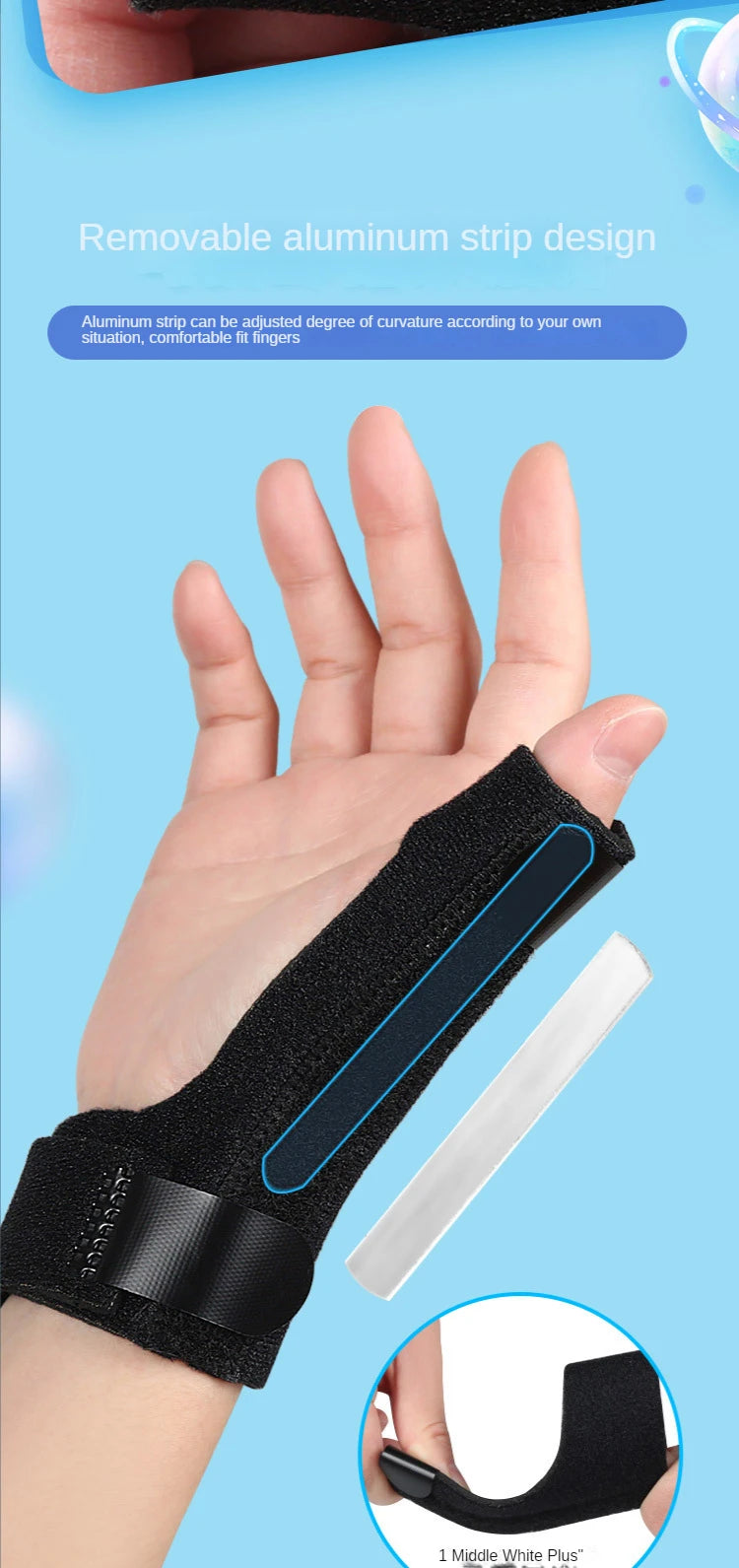 1PC Thumb Splint Support Brace For Tenosynovitis Arthritis Tendonitis Trigger Thumb Fits Child Left And Right Hand