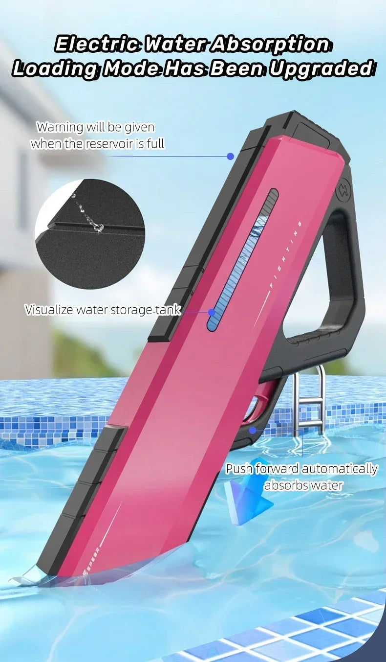 Fully Automatic Electric Water Gun – Rechargeable Continuous Firing Water Blaster for Summer Outdoor Activities