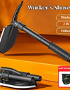 1pc Multifunctional Tactical Folding Shovel Survival Spade Saw Pickaxe Collapsible Engineer Shovel Stainless Steel