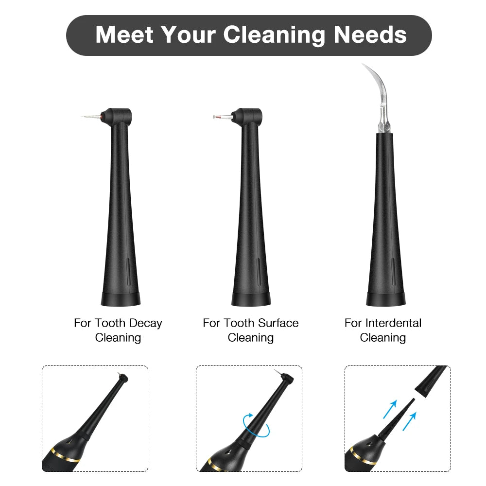 Electric Ultrasonic Dental Cleaner Teeth Plaque Calculus Tobacco Stains Tartar Remover Teeth Whitening Cleaning Kit Oral Care