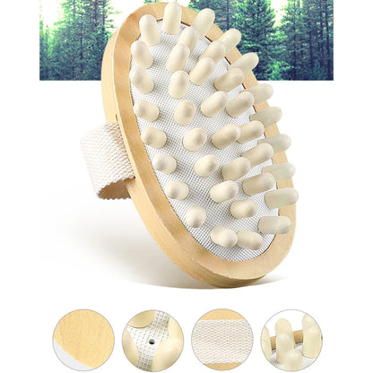 Body Anti Cellulite Brush Soothing Wooden Essential Oil Spa Air Cushion Massage Hair Comb Scalp Massage Brush Dead Skin Remover