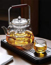 1000ml Lotus Shape Heat-resistant Glass Teapot With Tea Strainer Infuser  Steaming and Boiling Flower Puer Kungfu Beam Tea Pot