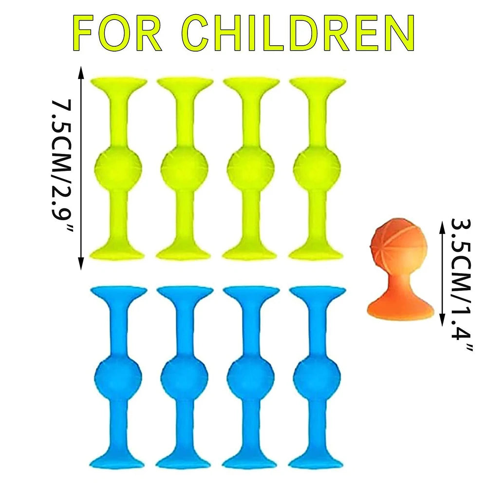Soft Silicone Building Blocks Toy Animals Shape Suction Cup Bath Toys Parent- Interactive Games Stress Relief Toys
