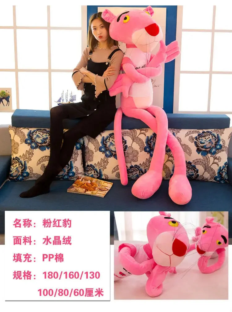 Disney 60cm~180cm  Pink Plush Doll Toys Cute Cartoon Leopard Stuffed Animal  Toy Soft Kawaii Stuffed Doll Christmas Gift