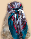 Retro Women Silk Scarf Bandanna Fashion Bohemian Pattern Square Hijab Lady Wrap Headband foulard muffler