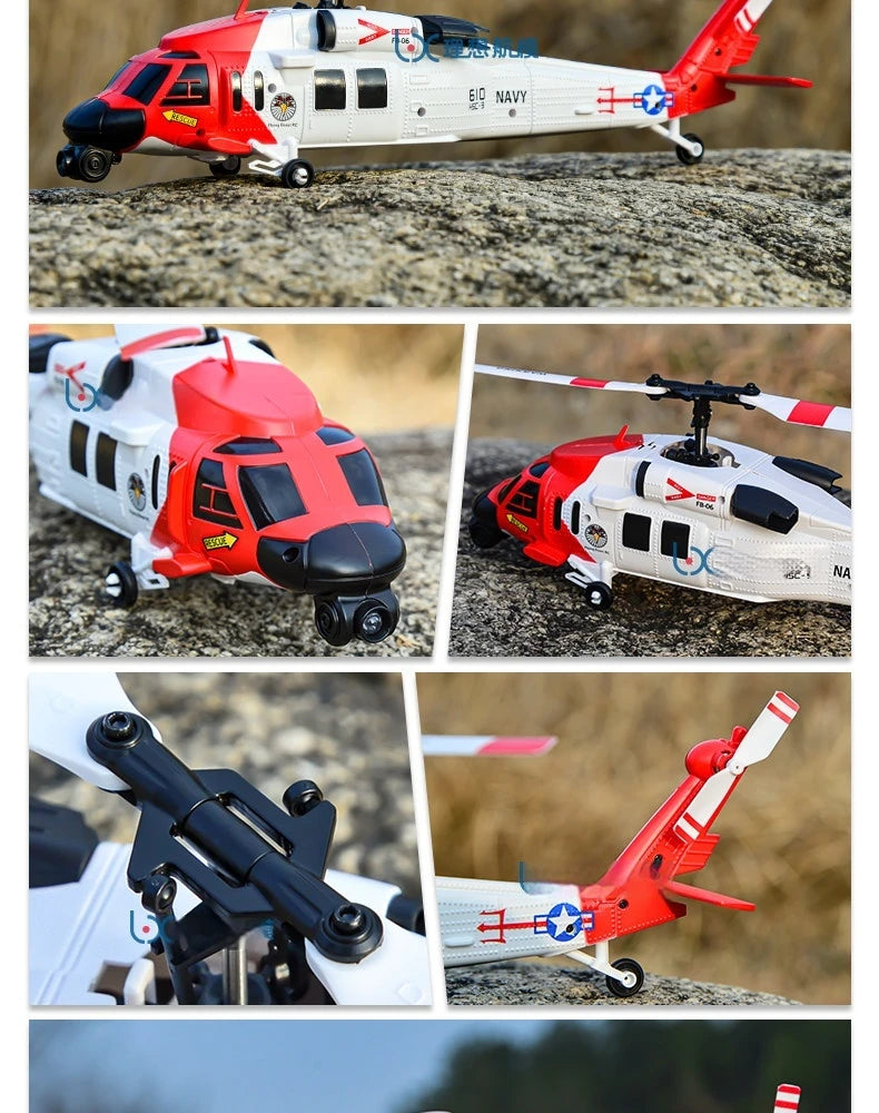 FB06 Black Hawk Remote Control Helicopter 4 Channel Optical Flow Positioning Simulation Model