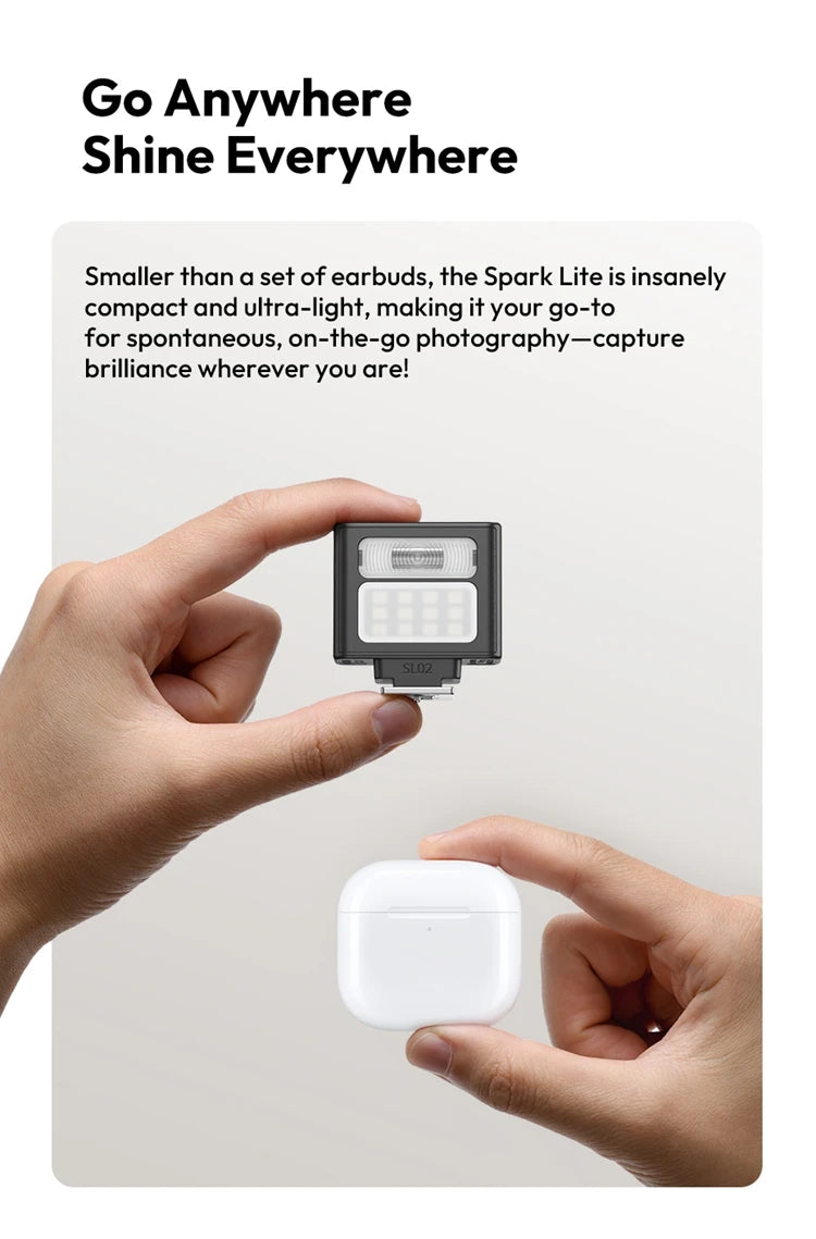 SL02 Spark Lite Camera Flash – Mini Portable 6500K TTL & HSS Photography & Video Light for Sony, Canon, Nikon, Panasonic
