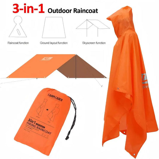 Three in One Waterproof Lightweight Raincoat for Hiking