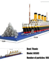 1860 pcs Blocks Titanic Cruise Ship Model Boat Model DIY Assemble Building Blocks Classical Brick Toys Xmas Gift For Children