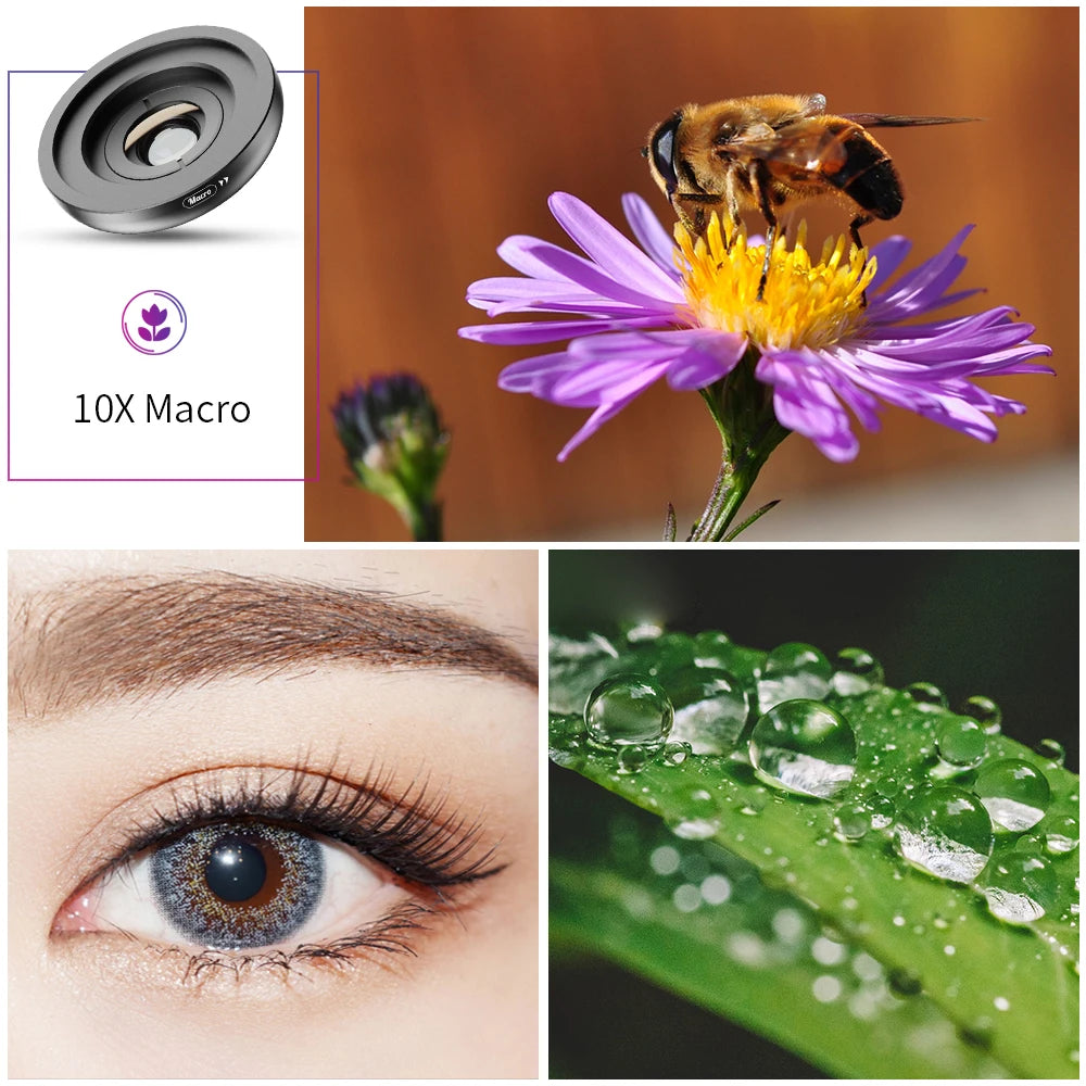 2 in 1 120 Degree Wide Angle and 10X Macro Phone Camera Lens Kit