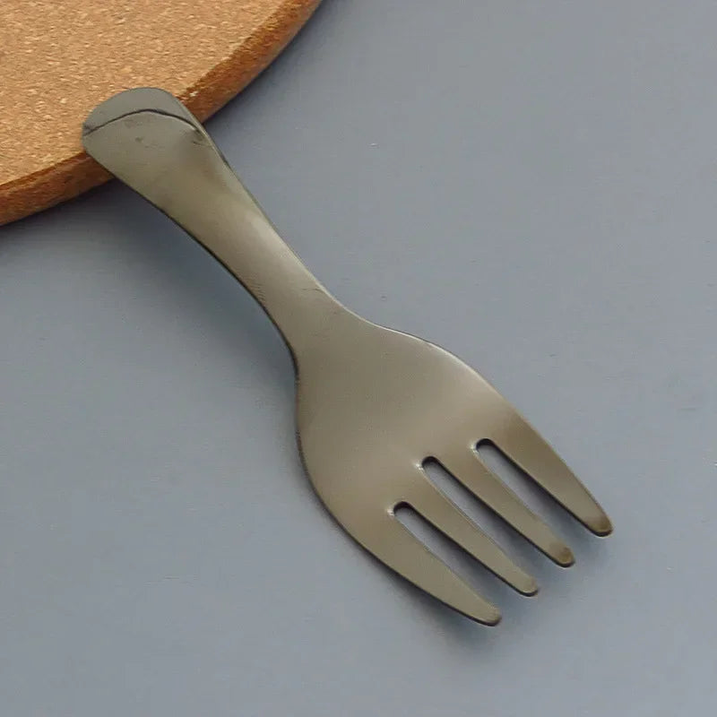 304 Stainless Steel Cute Spoon Adorable Short Handle Creative Utensil for Dessert Milk Powder Easy Clean Durable Safe