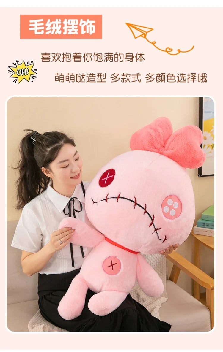 Oversize 100cm Disney Stitch Little Monster Friends Plush Toys Scrump Cartoon Soft Stuffed Dolls Plush Pillow Kids Birthday Gift