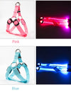 Adjustable LED Dog Harness No Pull Small Medium Glowing Nylon Breast-Band Night Safety