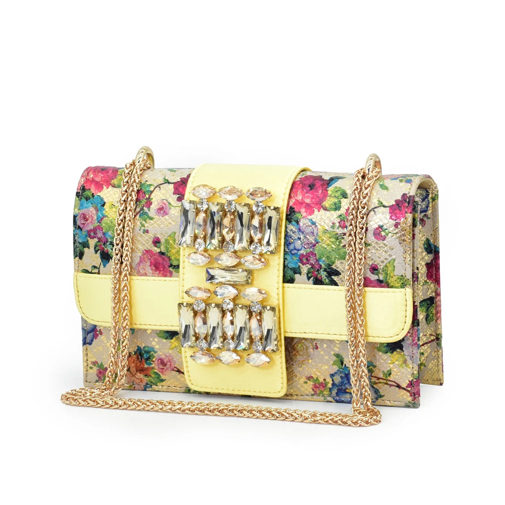 Italian Design Rhinestone-encrusted Ladies Party Shoes And Special Bag High Heels And Dual Purpose Bag Women's Shoes