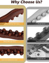 Guasha Wood Stick Tool Wood Therapy Massage Tool for Body Shaping,31 Beads Back Massage Roller Stick,Lymphatic Drainage Massager