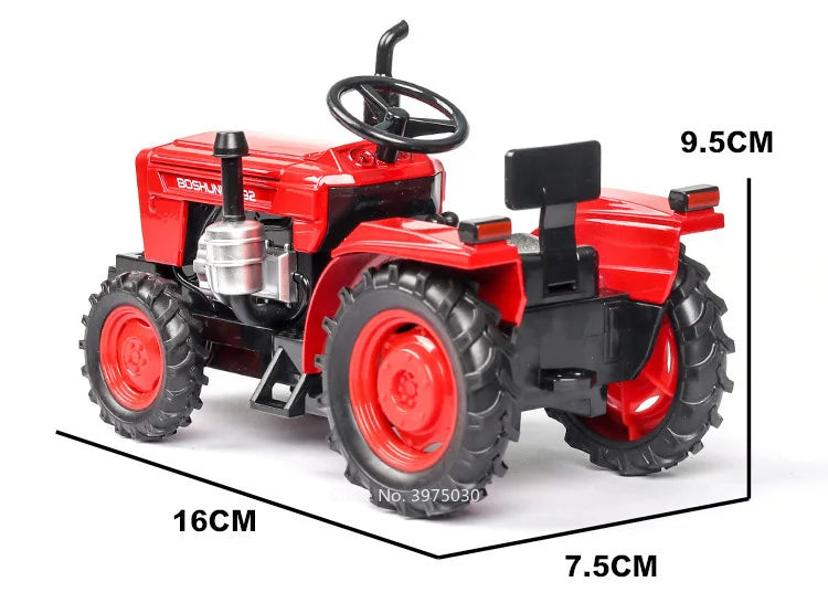 1/32 Scale farm Tractor Alloy Toy Model Car Diecast with Light Music Rubber Tires Tractors Vehicles