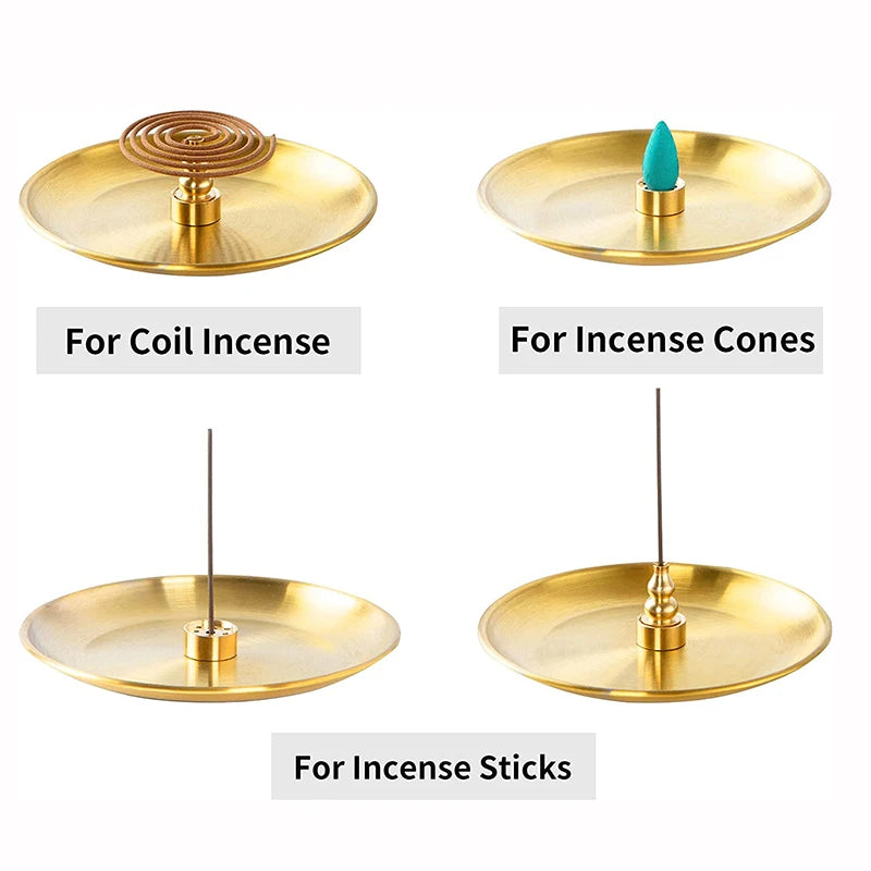 Creative Metal Incense Burner Brass  Gourd&9 Holes Incense Holder Incense Plate Ash Catcher Buddhism Supplies Home Decor