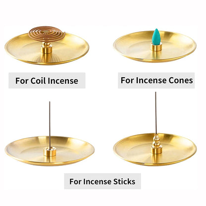 Creative Metal Incense Burner Brass  Gourd&9 Holes Incense Holder Incense Plate Ash Catcher Buddhism Supplies Home Decor