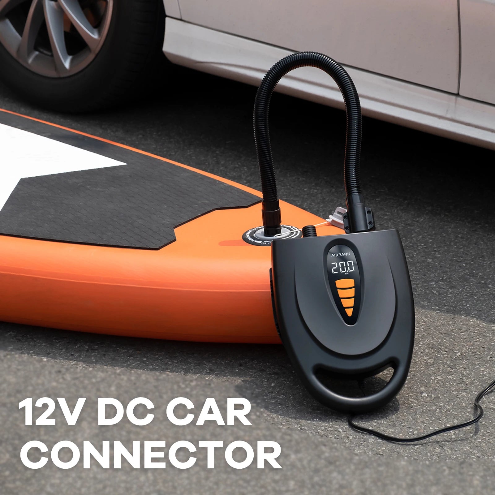 SUP Pump for Inflatable Boats Kayak 20PSI Dual Stage Corded Stand Up Paddle Board Surfing Board with Nozzles No Battery