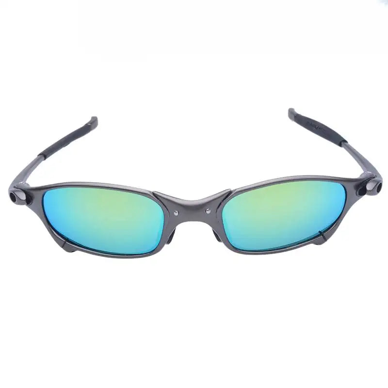 Polarized UV400 Cycling Sunglasses – Black Metal Frame Fishing Riding Bicycle Eyewear