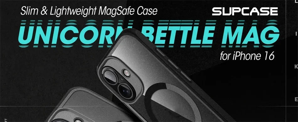 For iPhone 16 Case with Camera Control Capture Button UB Mag Slim Shockproof Protective  MagSafe Phone Case