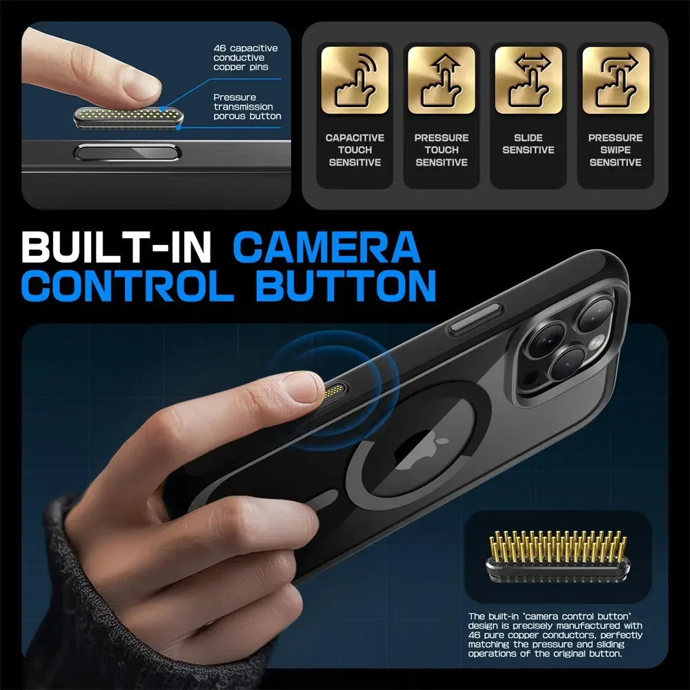 For iPhone 16 Pro Case with Camera Control Capture Button UB Mag Series Slim Protective  MagSafe Phone Case